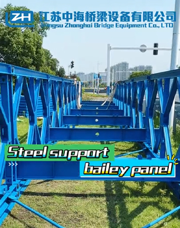 Slitesterk Bailey Bridge stål Q345B Varmgalvanisert Box Truss Bridge