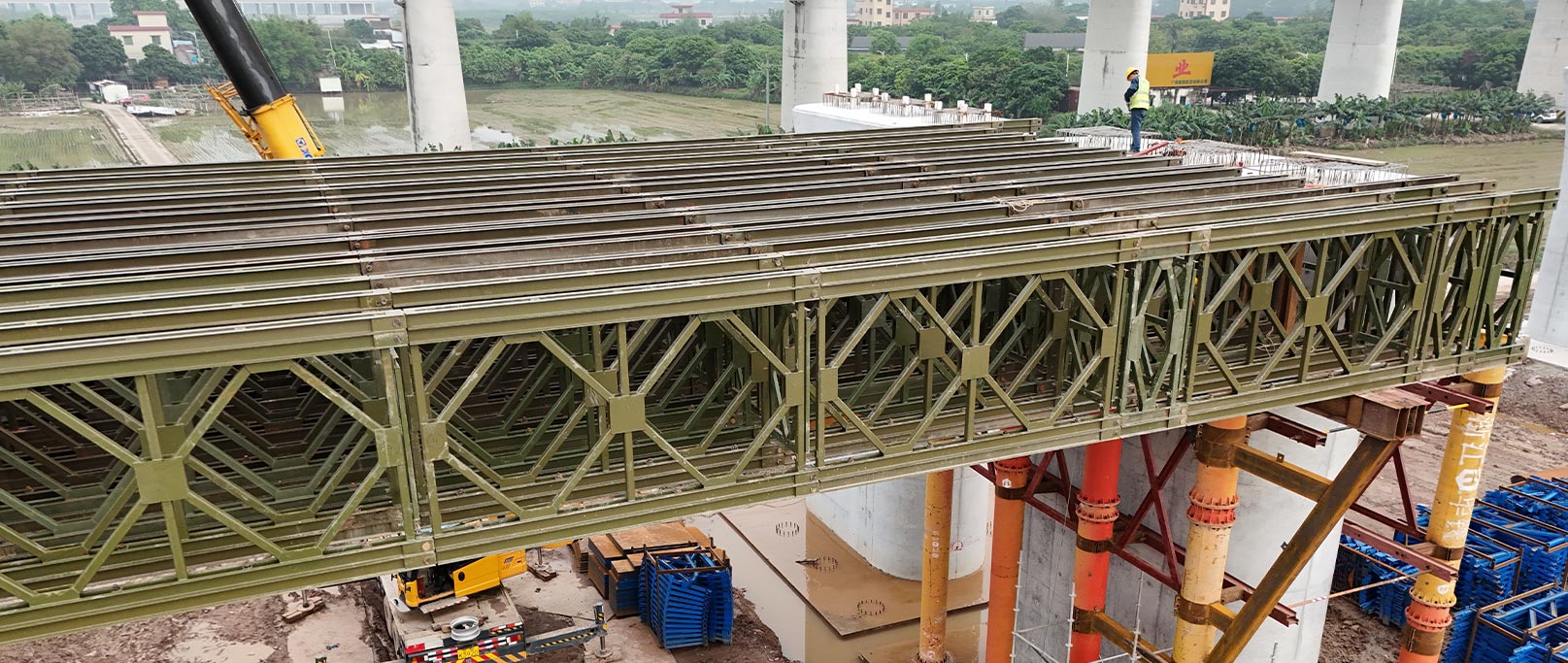 Hezhou Station Extra-Large Bridge på Zhuhai – Zhaoqing høyhastighetsjernbane