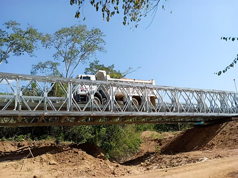 CB 200 Bailey Bridge 27 meter dobbeltrads enkeltlags forsterket Bailey Bridge
